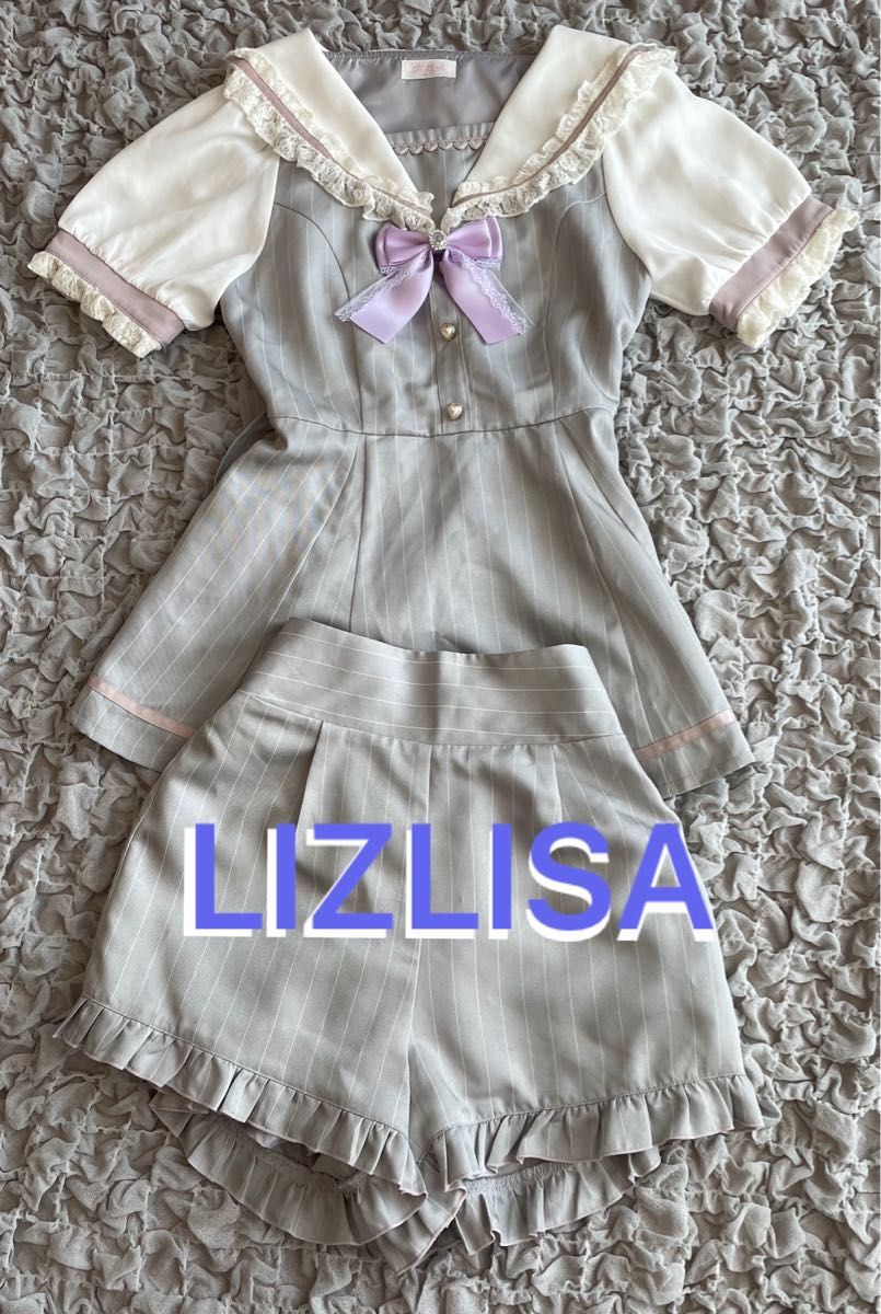 LIZ LISA 丽兹丽萨 套装 水手服 荷叶边 丝带 LIZLISA 粉色 量产款 公主风 地雷系 制服 短裤