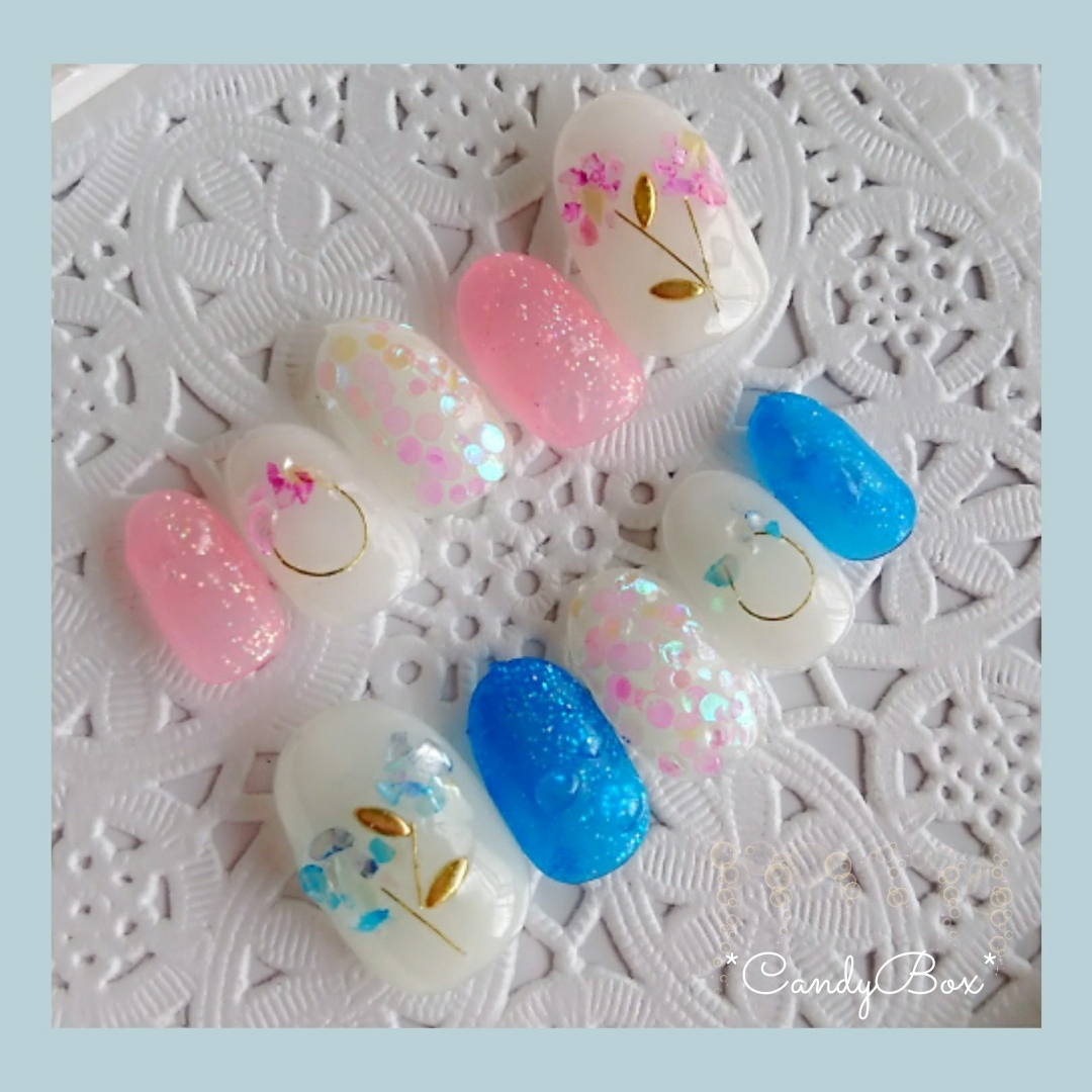 Shiyoka staring from the rainy windowsill * Gel nail tip * assortment of chips → Change free♡* Gel nail tip