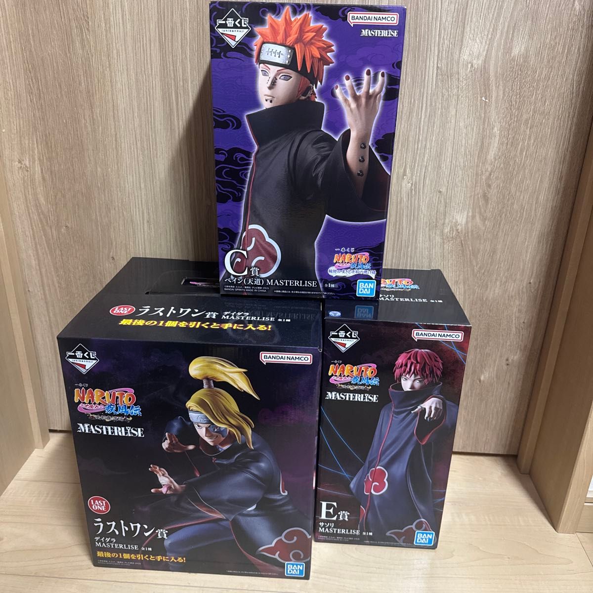 一番赏 NARUTO 疾风传 MASTERLISE C赏 佩恩 E赏 蝎 最后1赏 迪达拉 3体套装