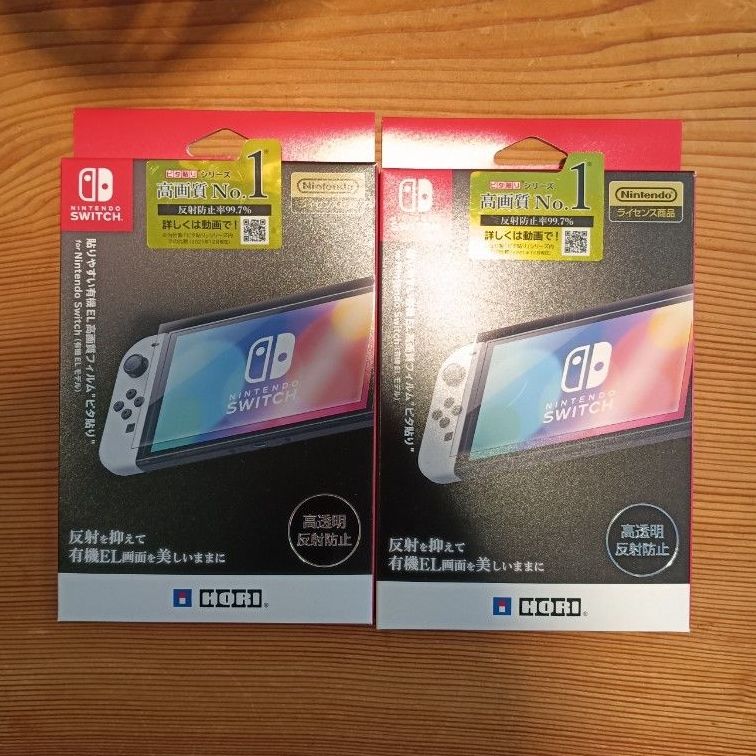 HORI Nintendo Switch OLED机型液晶保护膜 贴合式 2个装