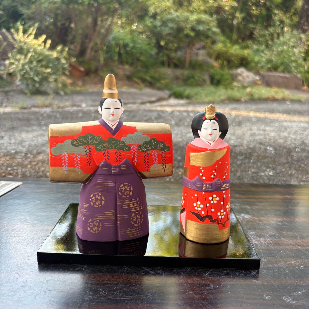 ⚠️【下次发货11月中旬】雏人形 立雏 峰山制作 木目込人形 2体套装
