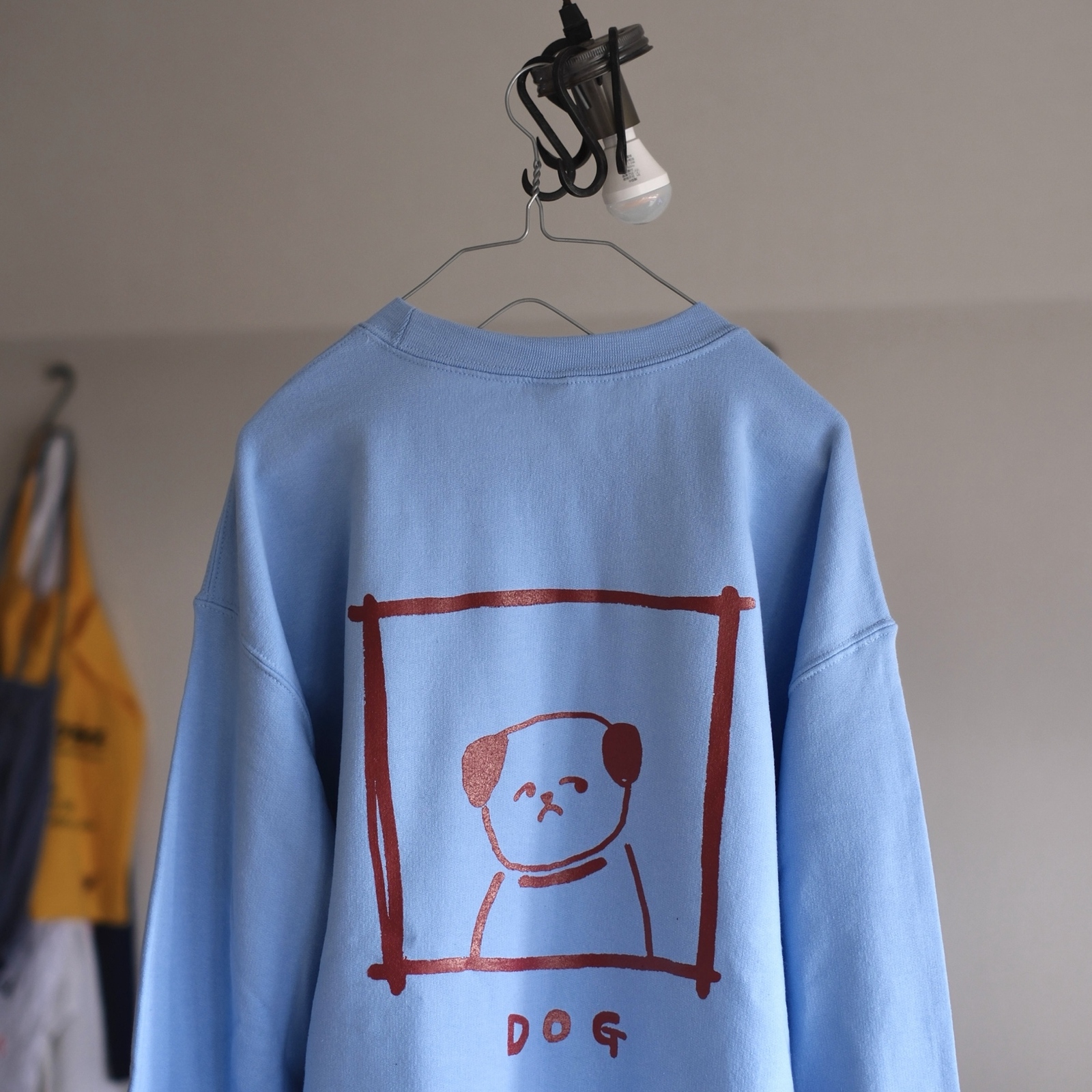 【NEW】圆领卫衣 / DOG / 男女通用 / 浅蓝色