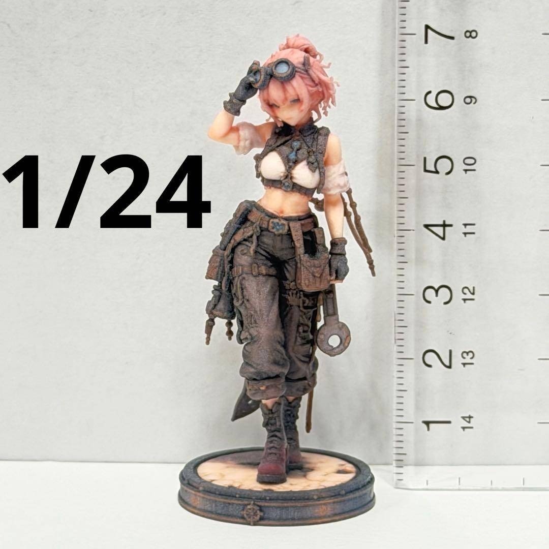 1/24 フィギュア 異世界の女の子 工具屋 スチームパンク 1/64より大 リアルフィギュア 完成品 ミニチュアイメージ