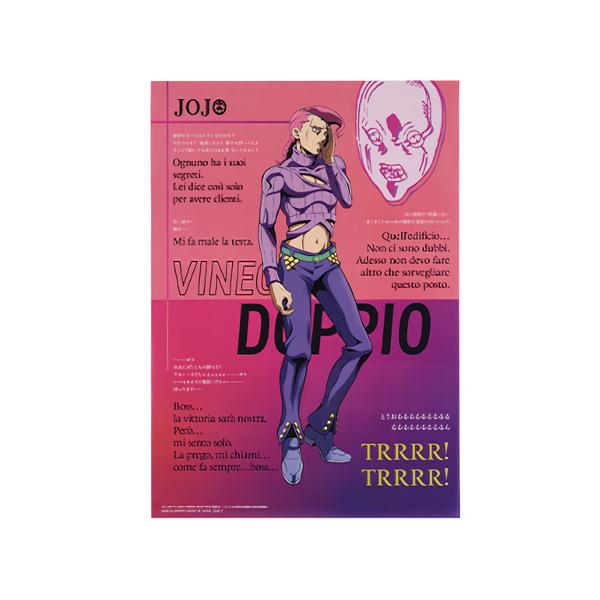 一番くじ ジョジョの奇妙な冒険 GOLDEN WIND HITMAN TEAM L賞 クリアポスター ドッピオ 単品 アニメ キャラ グッズ