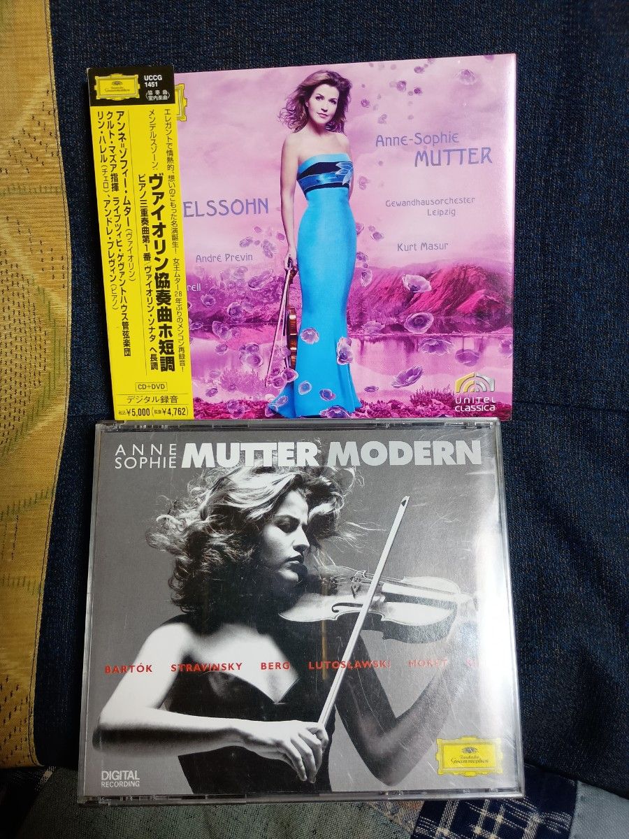 安妮-索菲·穆特 CD 门德尔松小提琴协奏曲 / MUTTER MODERN 日本版 2张套装