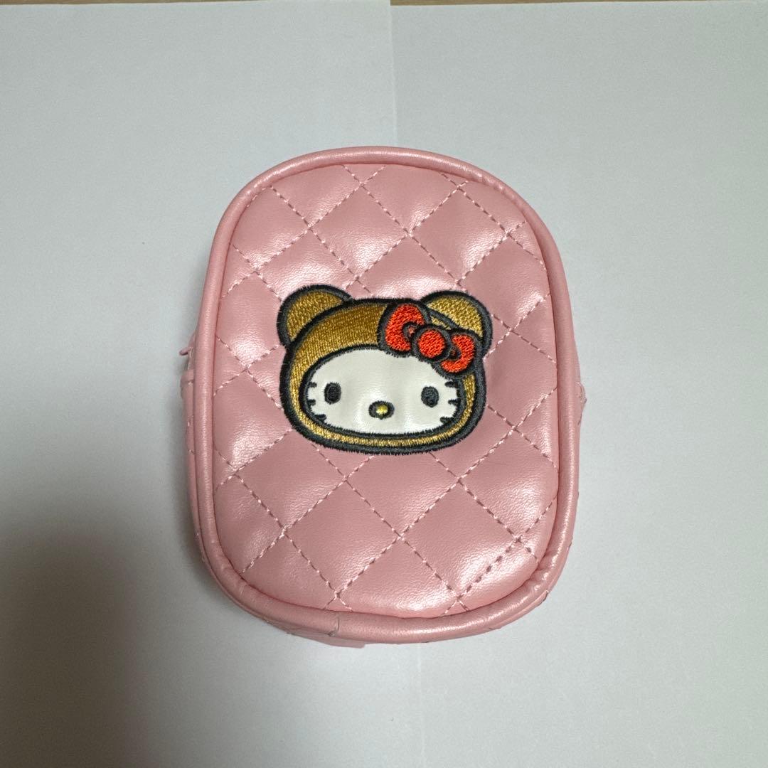 My Hello Kitty Quilted Embroidered Pouch with Bear Quilting