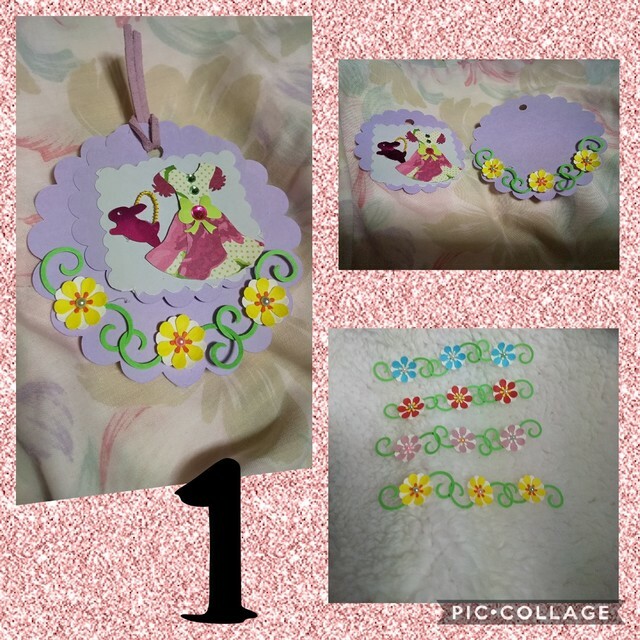「连衣裙与花朵及悬挂式花朵」【紫色】书签&标签&迷你留言卡套装(附信封)