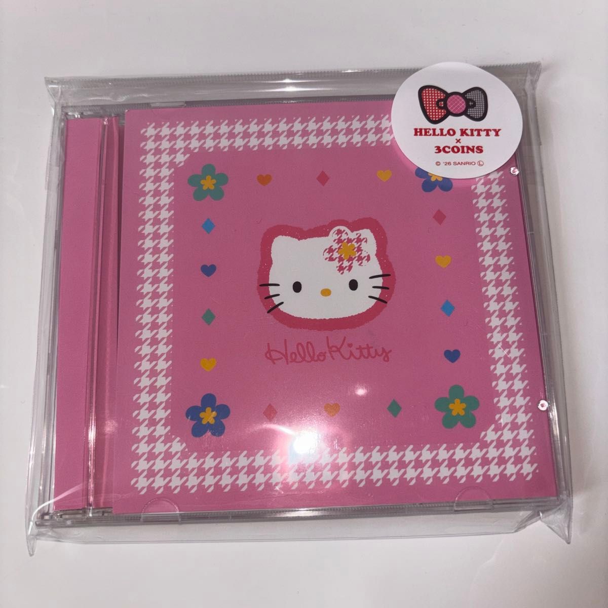 HELLO KITTY x3 COINS HELLO KITTY cd盒的贴纸套装粉色