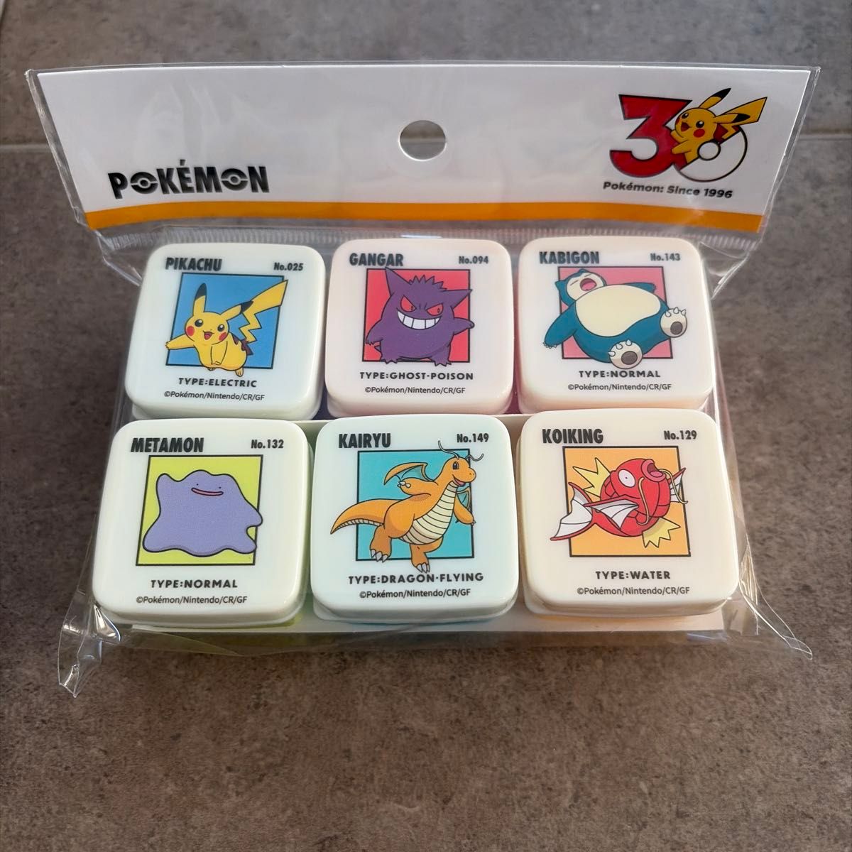 ポケモン 30周年記念 ミニフードコンテナ 6個セット ピカチュウ ゲンガー