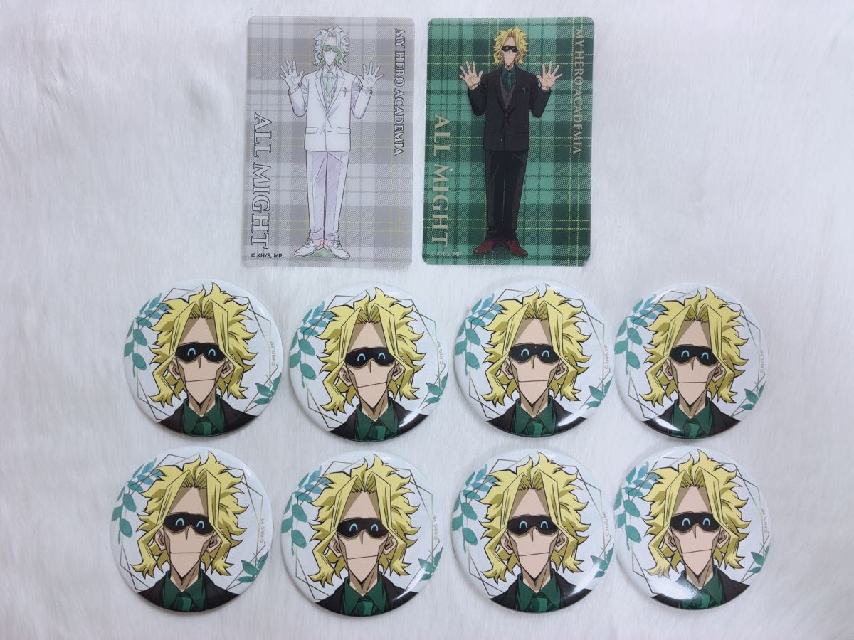 《我的英雄学院》Bones Store 邦兹透明卡片 徽章 欧尔麦特