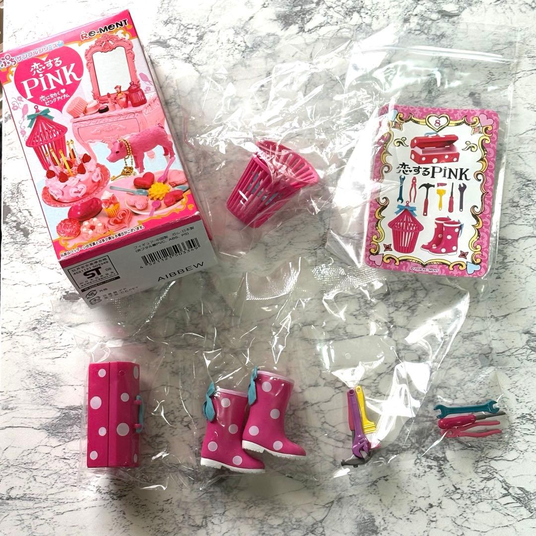 【内袋未开封】RE-MENT 迷你样品 恋爱的PINK ⑧周日也是粉色