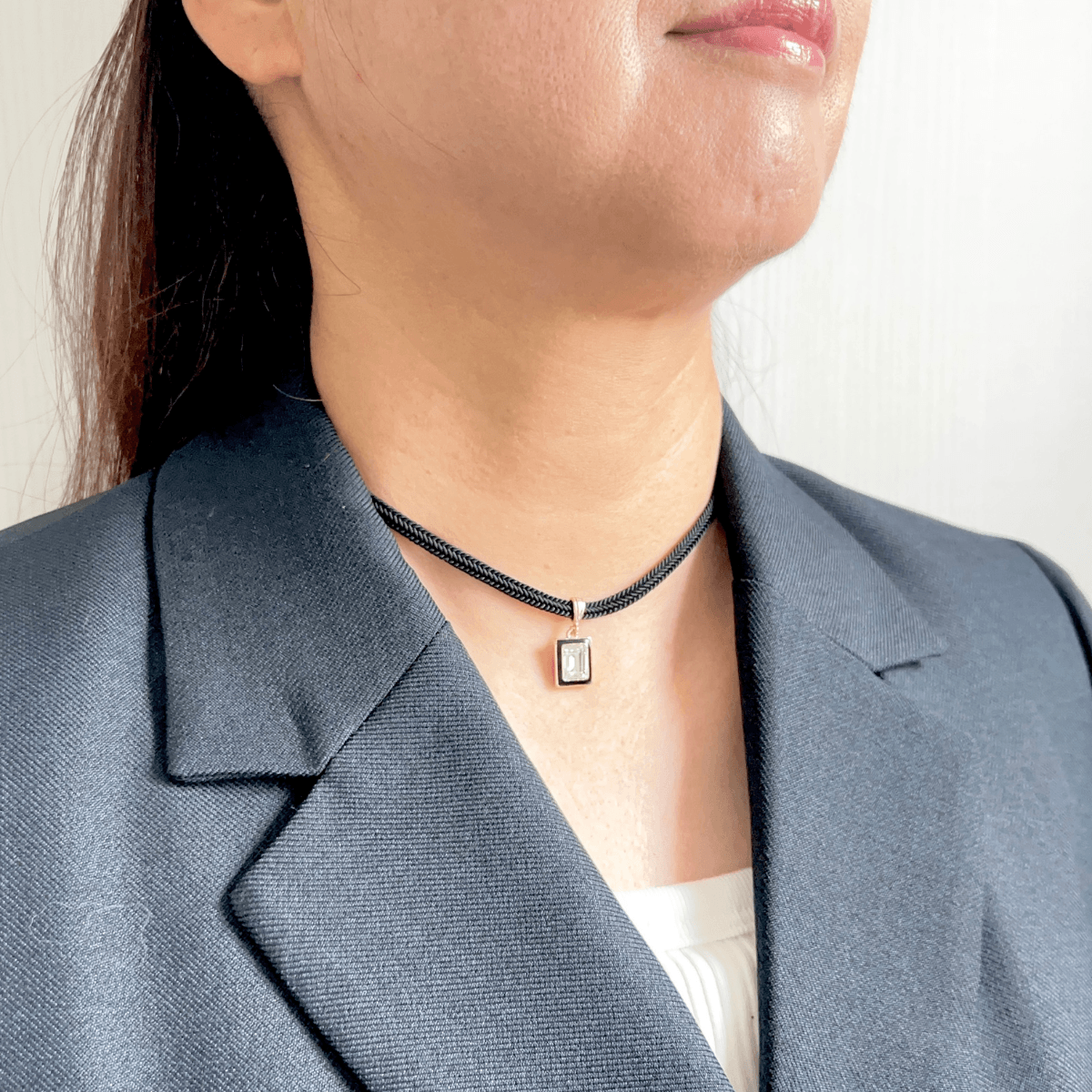 颈圈 项链 女士 黑色 蝴蝶结 闪钻 水晶 黑色