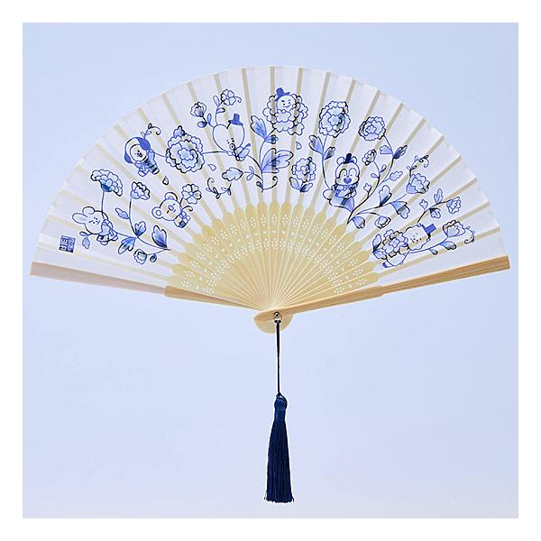 BT21 Traditional Porcelain Pattern Fan BTS Official Korean Cute