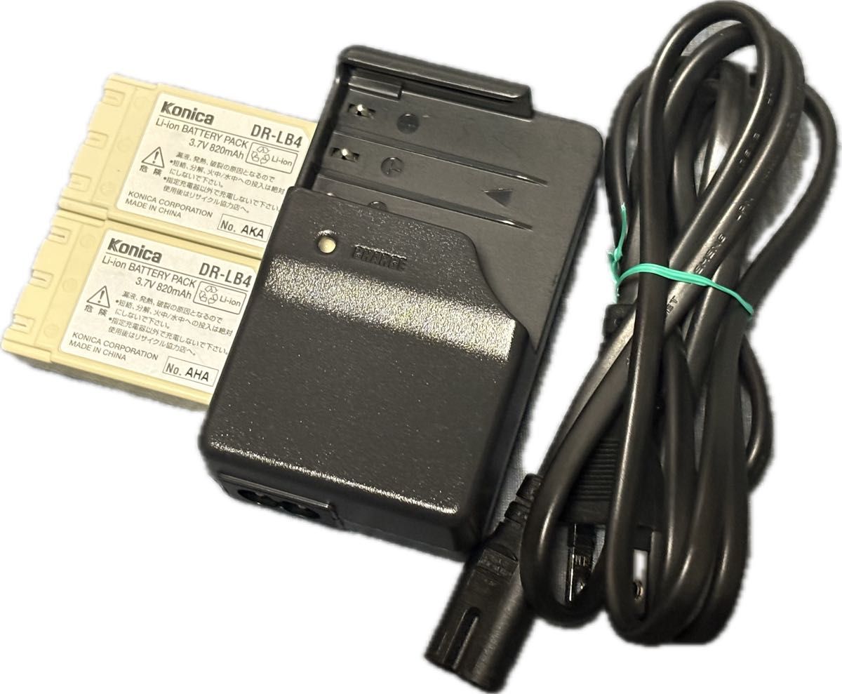 柯尼卡电池充电器 DR-BC-K4 DR-LB4 电池2个套装