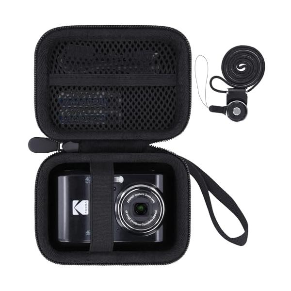 (ケースのみ)Kodak コダック PIXPRO FZ55/FZ45 ズーム FriendlyZoom デジタルカメラ専用収納ケース,ブラック(