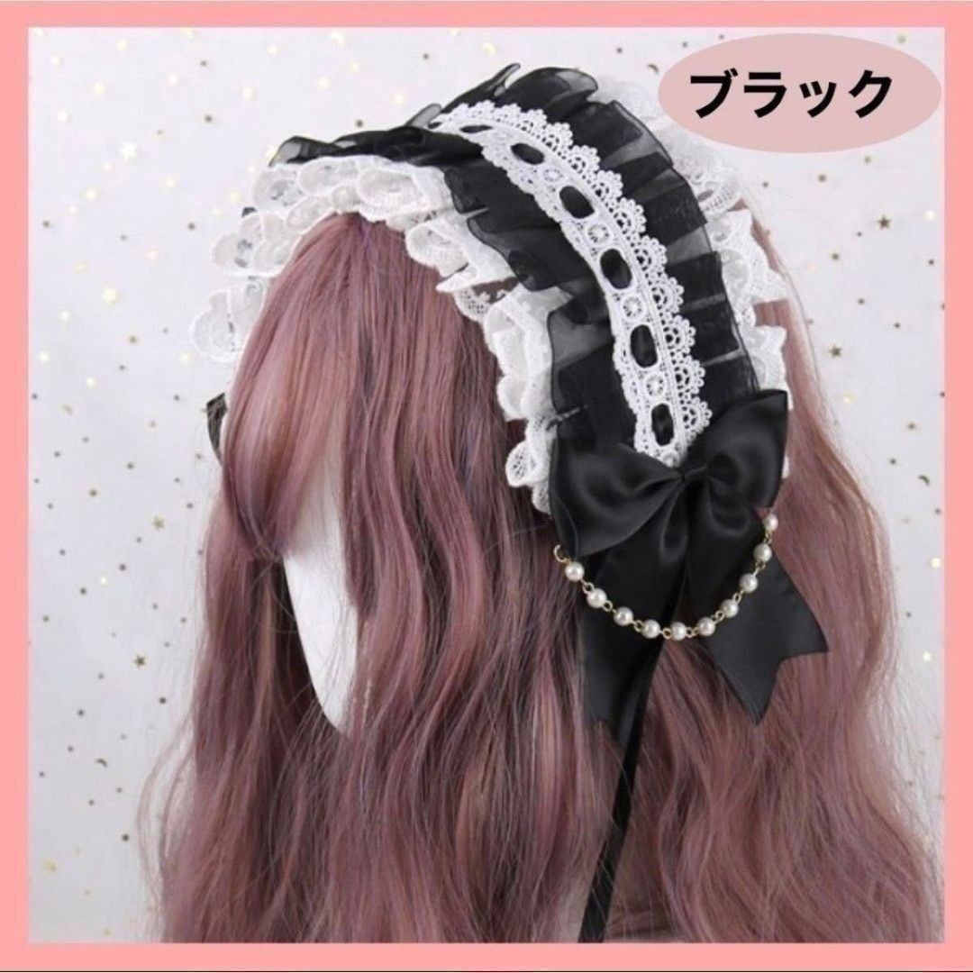 洛丽塔头礼服花边珍珠丝带cosplay头发饰品