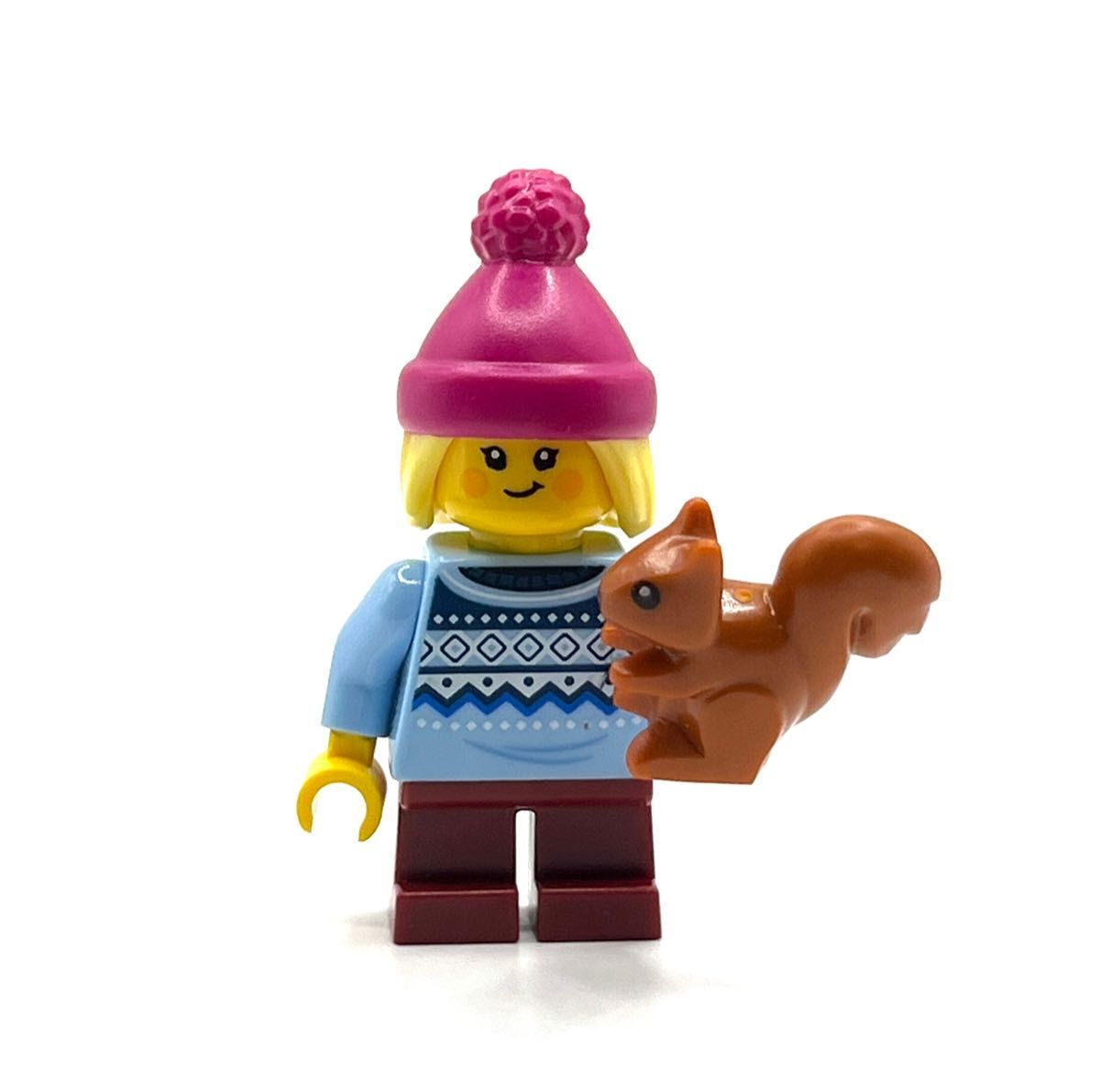 新品未使用乐高LEGO迷你城市迷你花样滑冰儿童针织帽女孩波恩帽毛衣