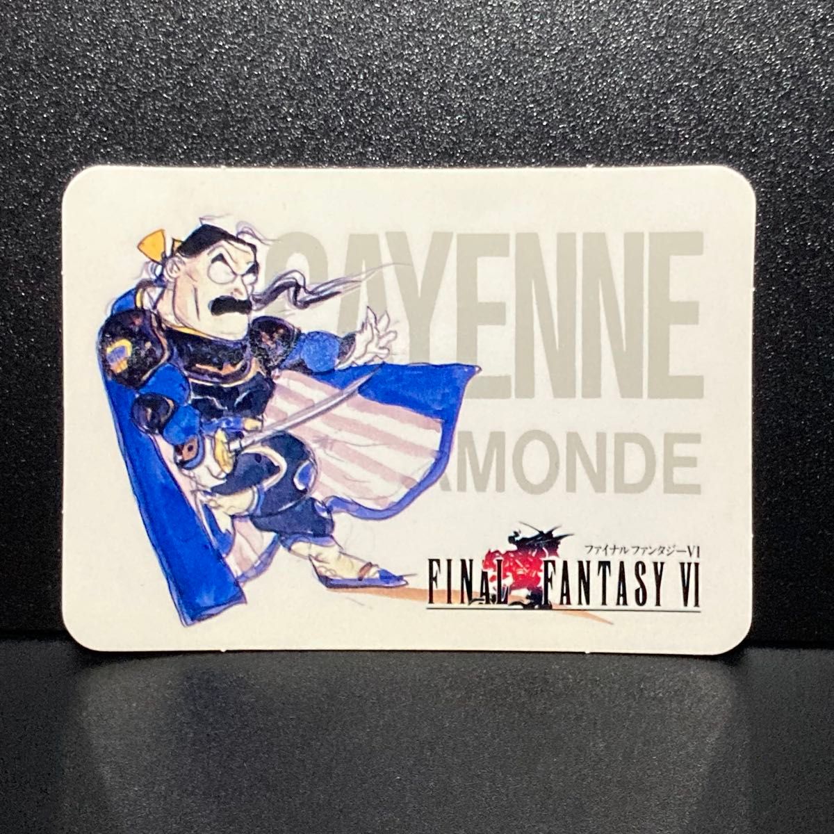 Cayenne Final Fantasy VI FF6 Rare Card Scarce Hard to Obtain Trading Card Carddas Trading Card Retro At the Time
