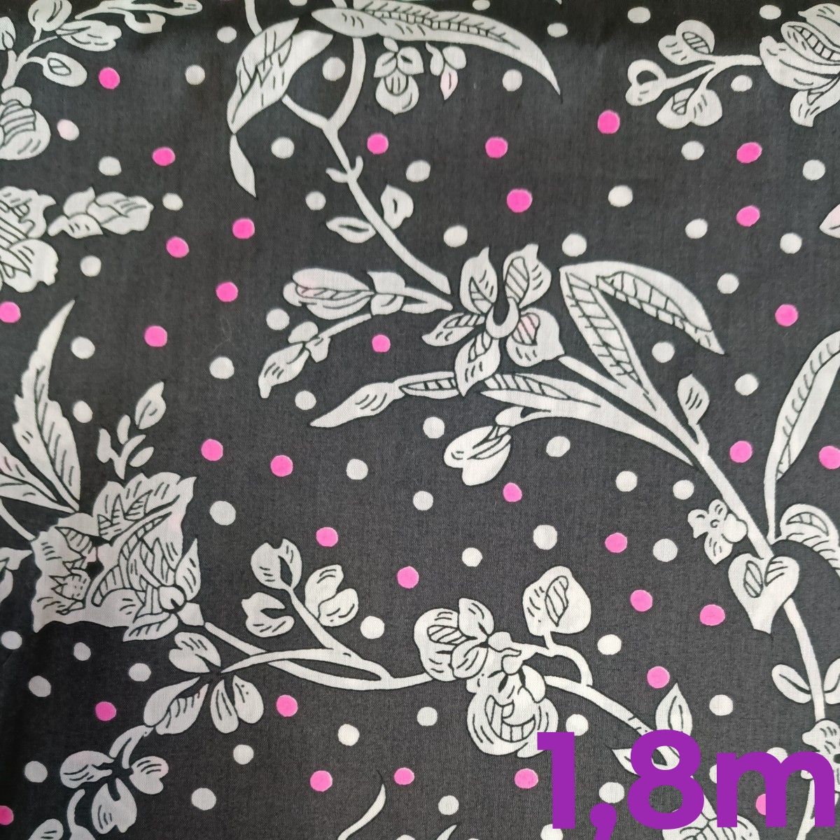 售罄色 Liberty Tana Lawn Neon Mallow 布料幅宽×182cm 黑色×粉色霓虹 J23B 2023春夏追加系列