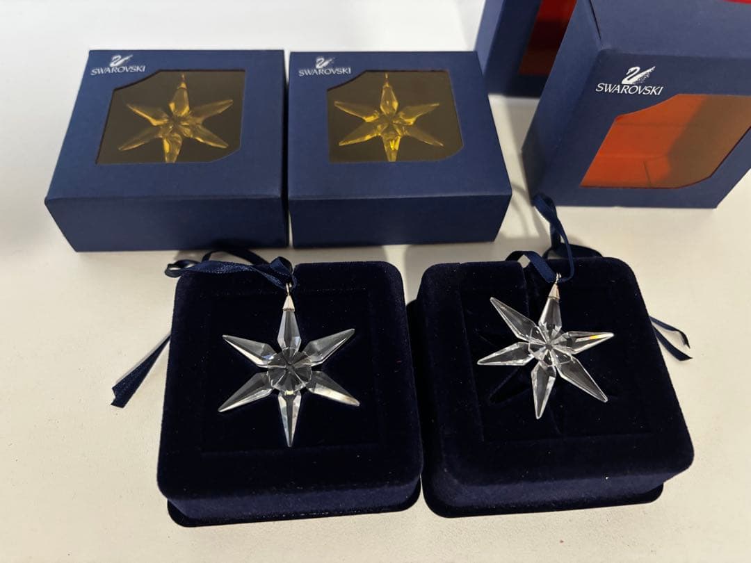 施华洛世奇水晶装饰品 星形 4件套