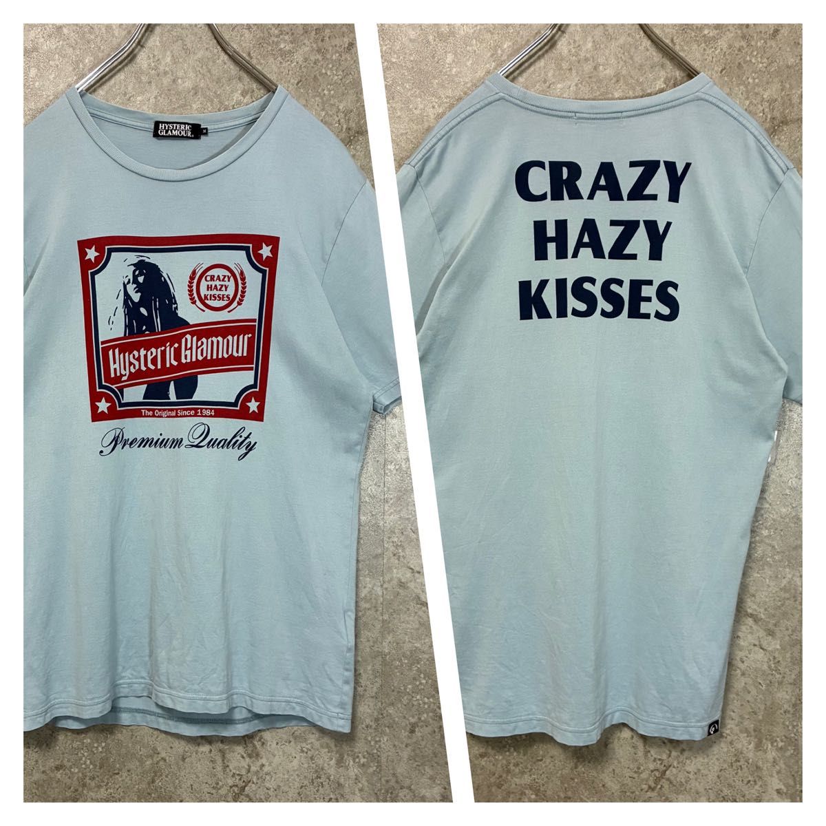 歇斯底里魅力t恤希斯女孩双面印花浅蓝色M HYSTERIC GLAMOUR