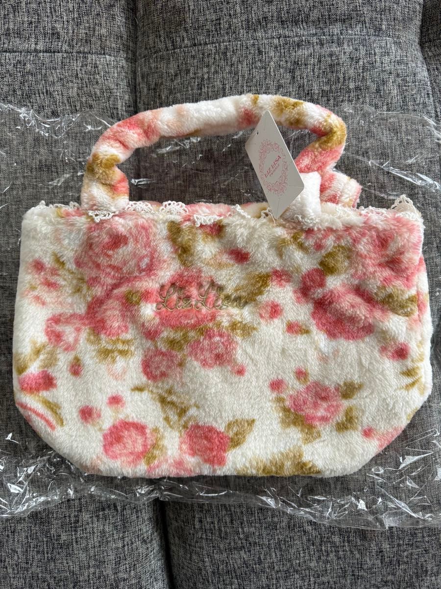 Price Drop ☆ Brand New ☆ Liz Lisa Tote Bag Fluffy Fur Bag Floral Pattern