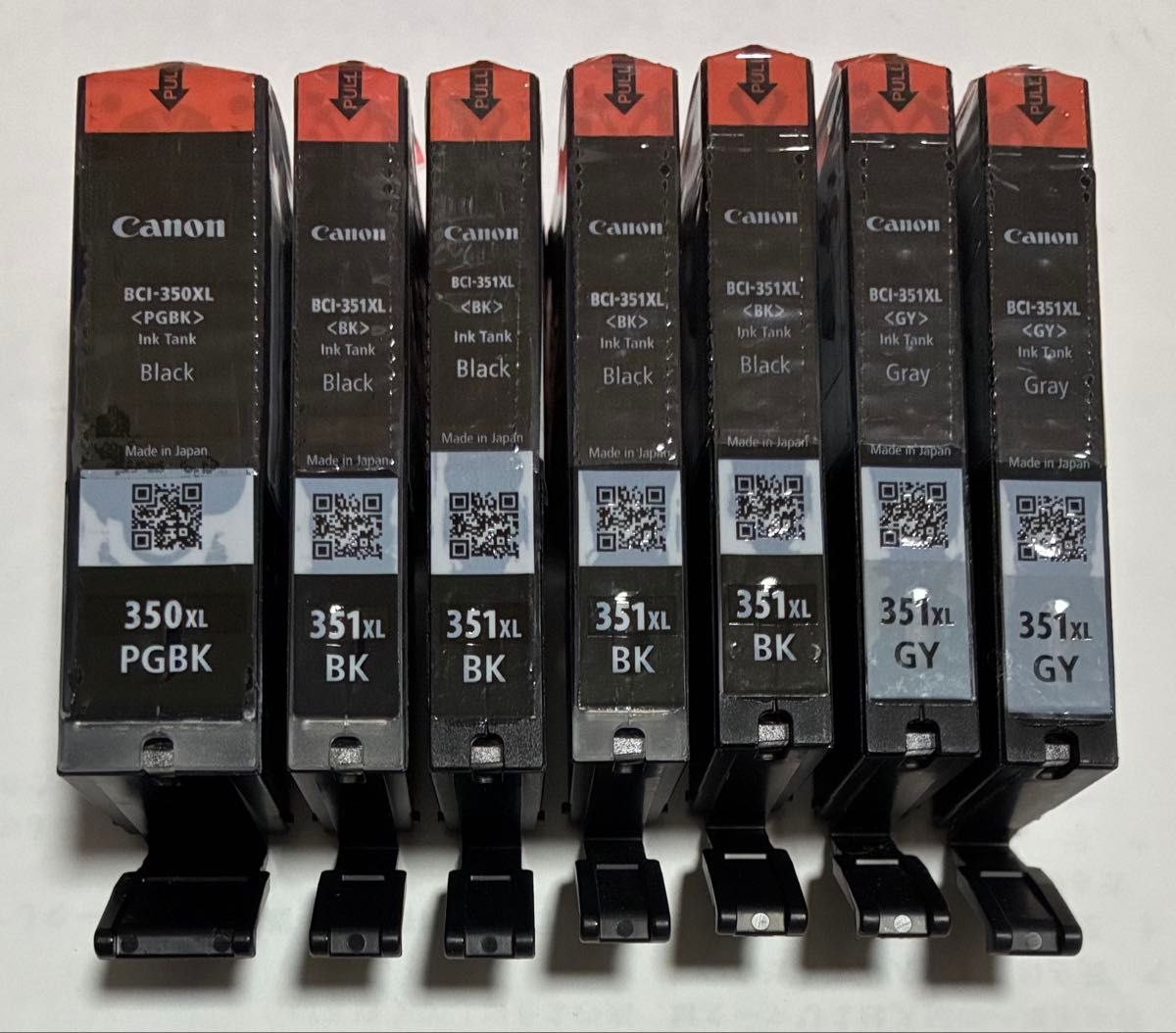 佳能Canon纯正墨盒BCI-350XL pbuf BCI-351XL bkgy 7个套装大容量
