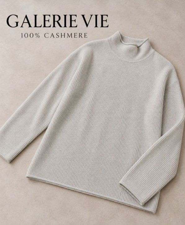 相当于GALERIE VIE casimia 100% 高领罗纹针织L