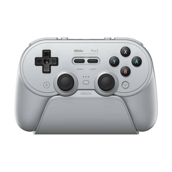 8BitDo Pro 3 蓝牙版 灰色 支持有线/USB无线/蓝牙 游戏手柄 兼容Win/Steam/Android/Apple/Switch