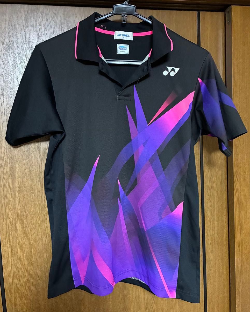 YONEX YONEX游戏衬衫polo衫M尺寸黑色粉色紫色