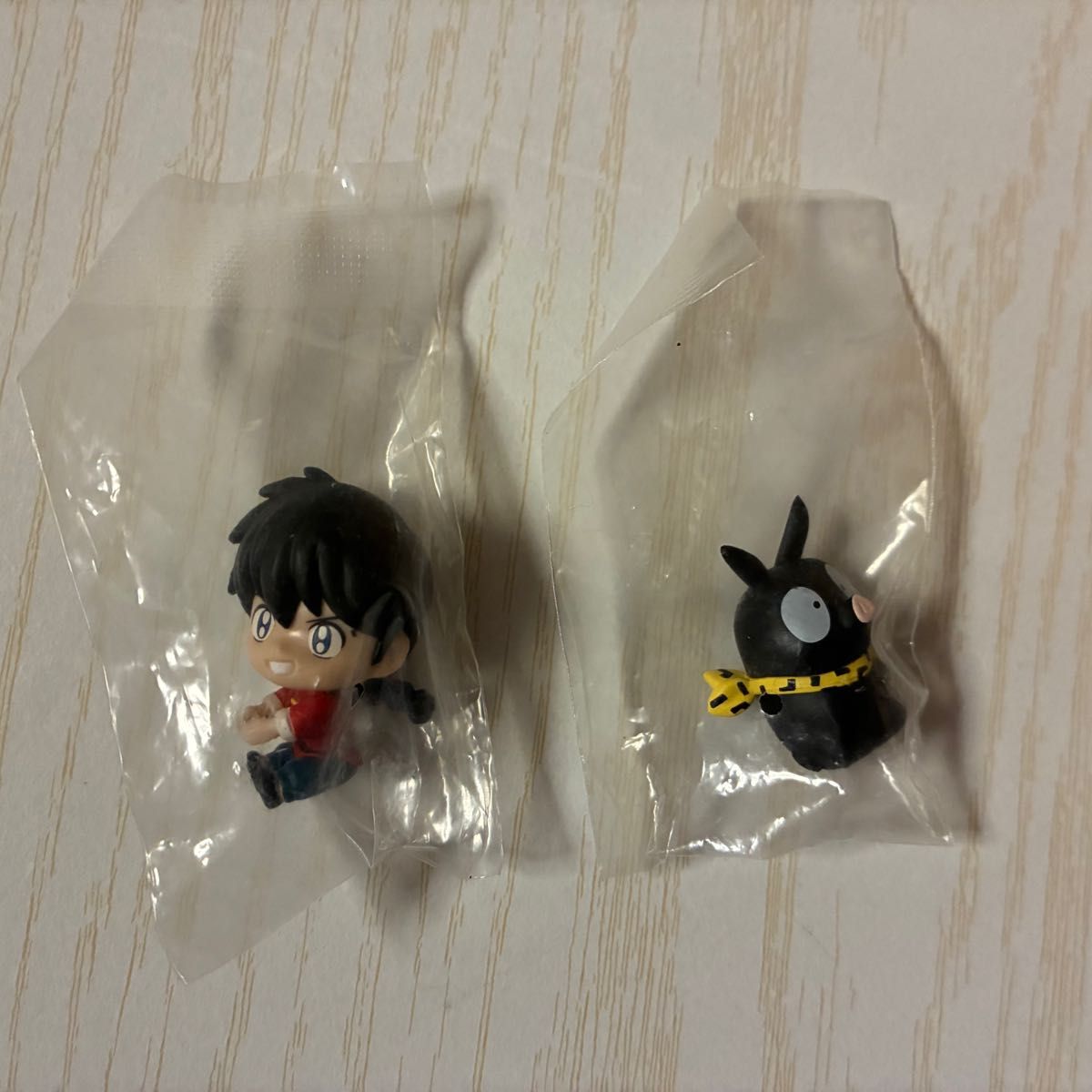 【未使用】乱马1/2 哈古库特迷你手办 2个套装 早乙女乱马 P酱