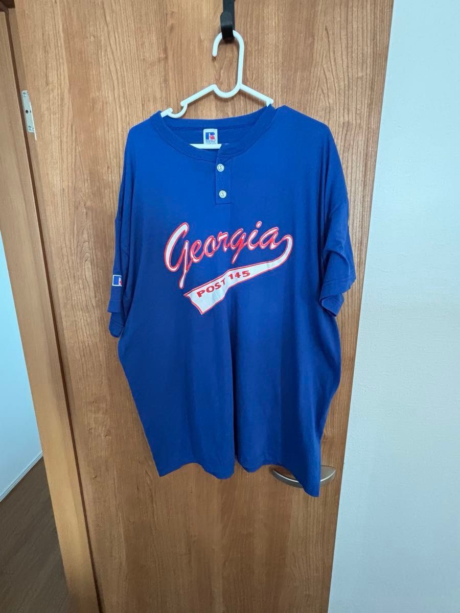 Russell Athletic Georgia POST 145 棒球衫 蓝色