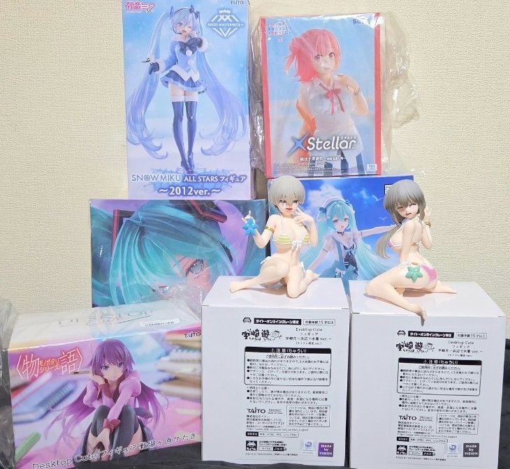 美少女手办 整套出售 6件套 初音未来 宇崎酱 物语系列