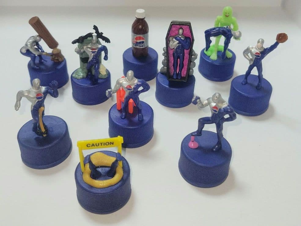 Pepsi-Man Bottle Cap Figure Set of 10