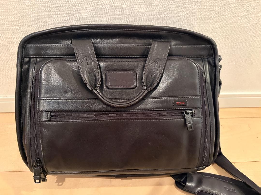TUMI Tumi Alpha Leather Briefcase 96132DH Black 2WAY
