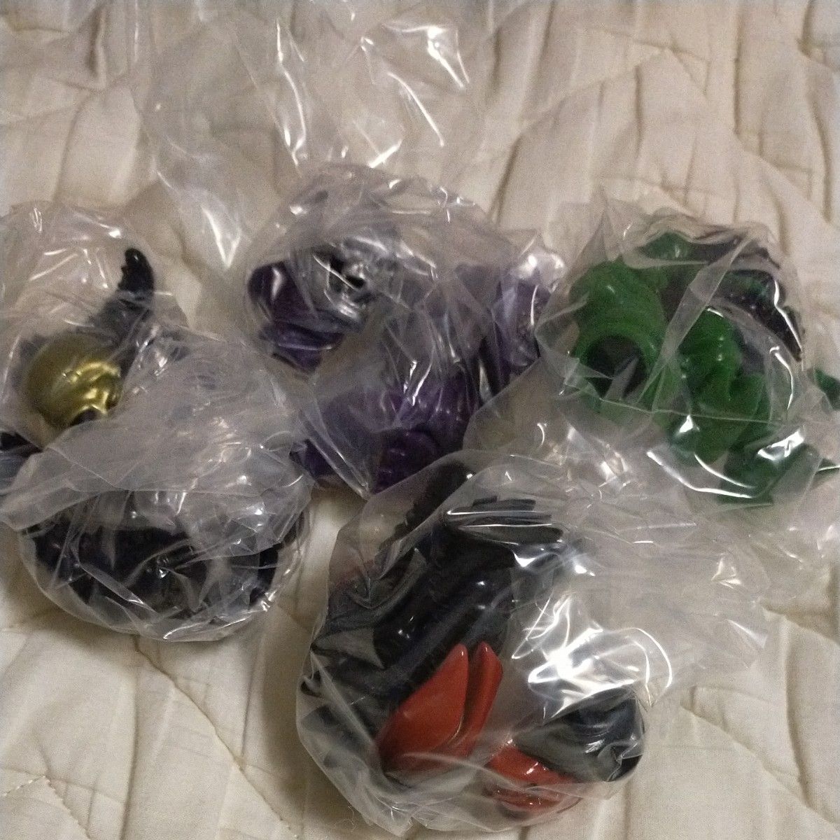 Set of 4 Rare Showa-Era Soft Vinyl Kaiju Figures