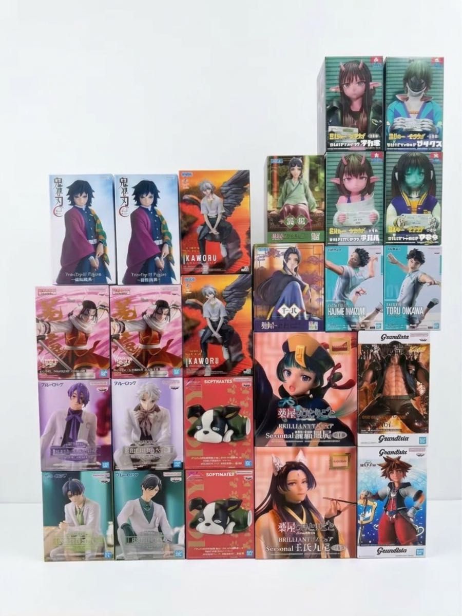 Anime Prize Figures Bundle Sale 24-Piece Set: Demon Slayer, Blue Lock, The Apothecary Diaries, and More