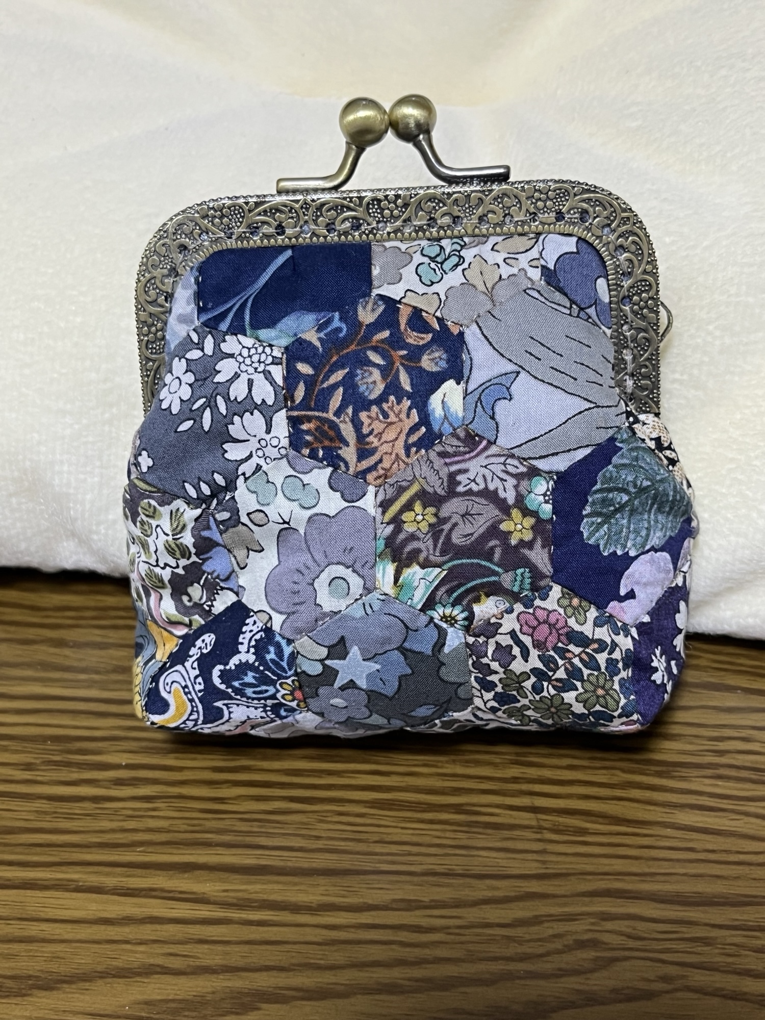 Liberty 拼布 鱼骨扣 海军蓝