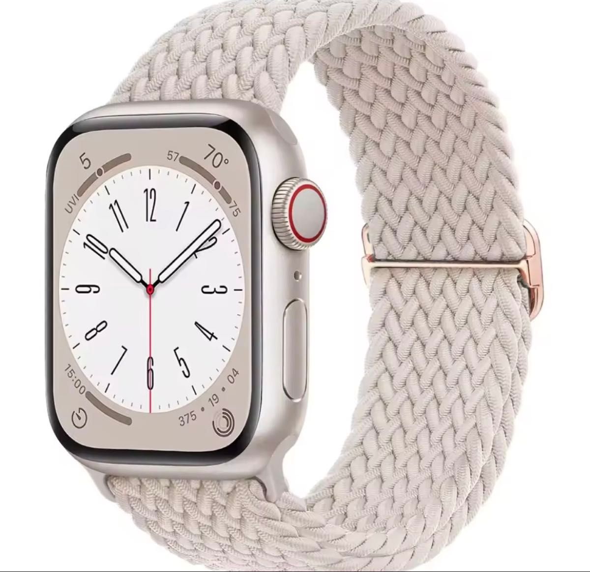 Apple Watch用 编织单圈表带 星光色 尼龙材质