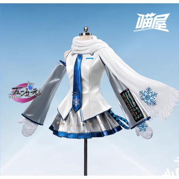 猫屋小舗 ボーカロイド 初音ミク 雪ミク コスプレ衣装 SNOW MIKU 2011 中国公式許可あり ※ウィッグ 靴 髪飾り ヘッドホン+髪飾りセット 追加可能