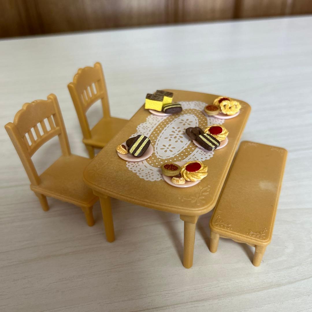 森之家族 餐桌 微型饼干 盘子