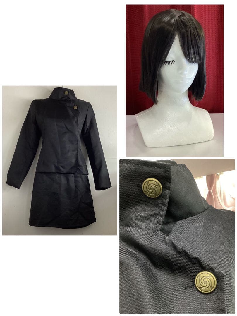 【咒术回战】怀玉·玉折 家入硝子 几乎全套 L 码 Cosplay 服装 F-1062★