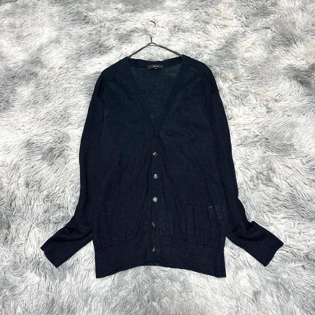 【COMME SIZE】亚麻开衫 深藏青色 M码 100%亚麻 春夏秋