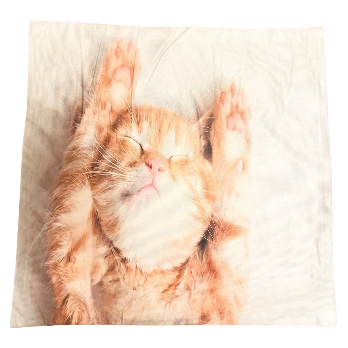 茶トラ クッションカバー 猫 リアル プリント キャット 印刷 カバー インテリア 模様替え