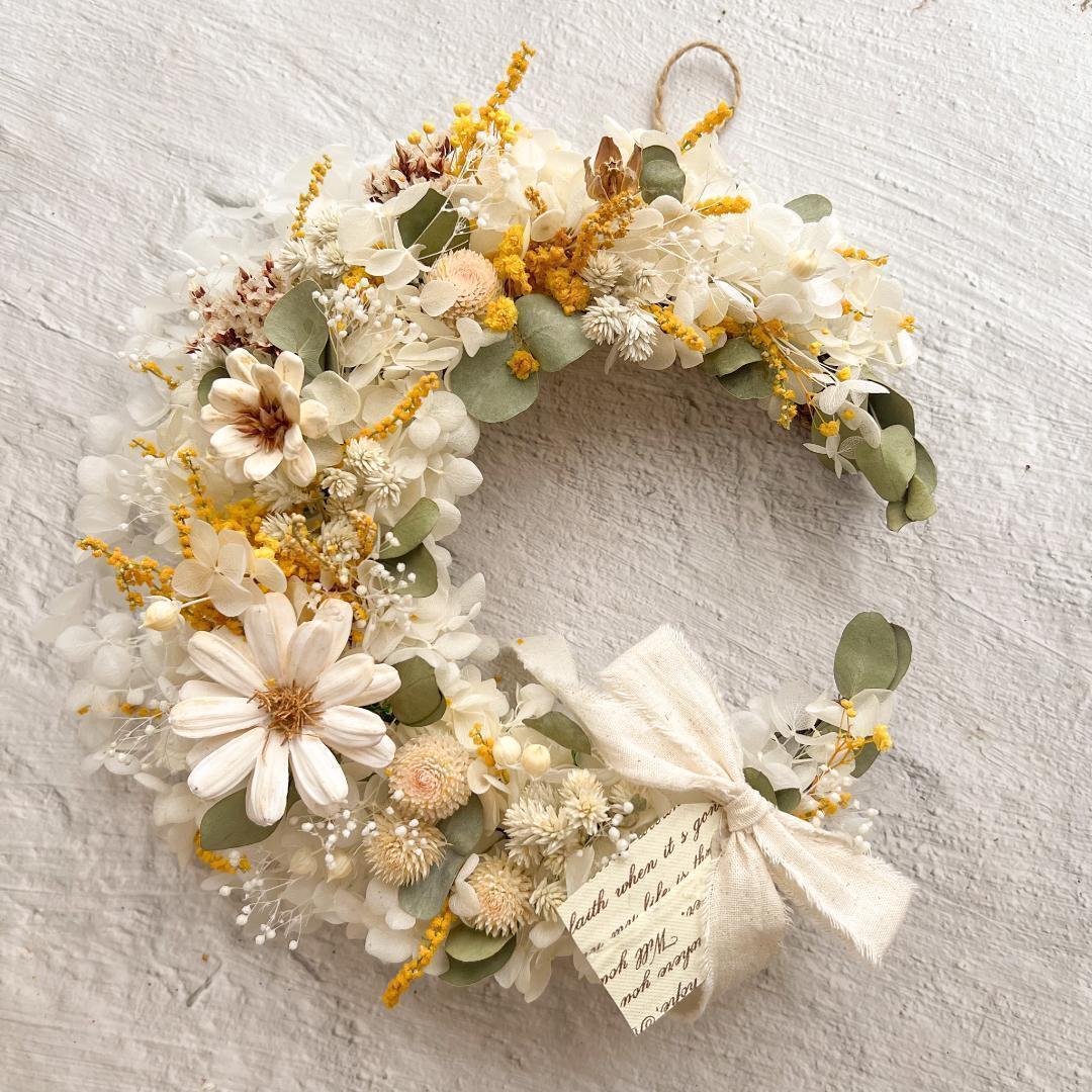 干花花环手工制作套装♪适合初学者 OK 礼品·家居装饰・ DIY 花材套装