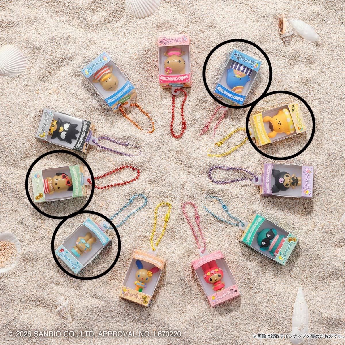 Sanrio Characters Chocolate Box 2026 Sunburn Pompompurin Cinnamoroll PoChacco Tuxedo Sam