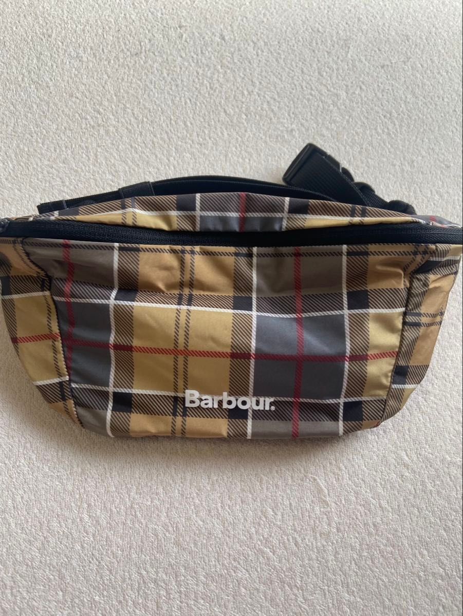 Barbour巴布亚检查柄身体包腰化妆包