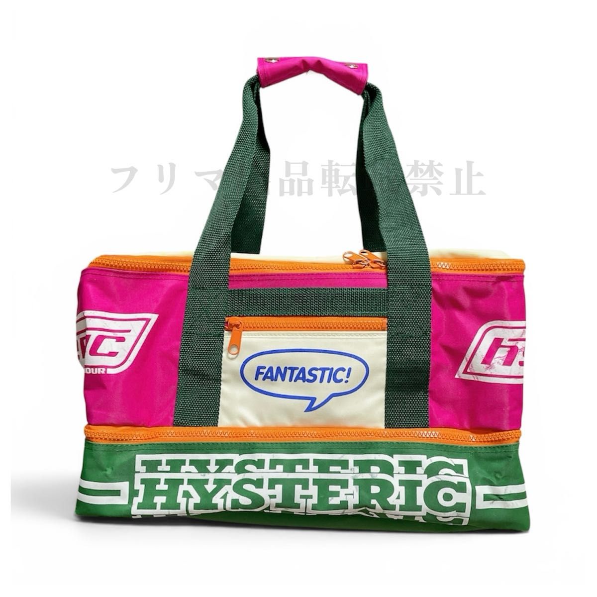【希少】HYSTERIC GLAMOUR 2段構造 ボストンバッグ（ピンク×グリーン）