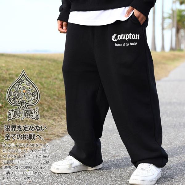 ACE FLAG 卫裤 反面起绒 大码 ACE FLAG 卫衣 长裤 宽松 裤子 简约 康普顿 Compton