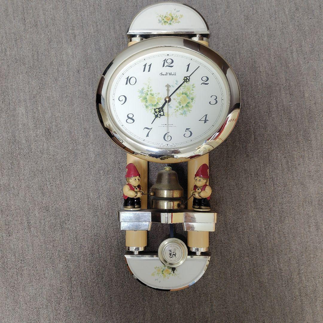 Small World Wall Clock Pendulum Clock Showa Retro